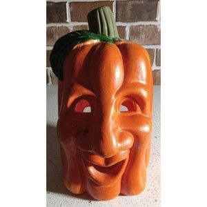 Vintage Halloween Large Happy Jolly Face Blowmold Decoration